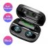 Bluetooth Earphone TWS Headset Touch Control Headphone Sweatproof HiFi Stereo Earbuds with 3500mA Charging Compartment black binaural earphone