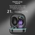 Bluetooth Earphones Breathing Light Timetable Display Tws 5 1 Wireless Mini Touch Control Bluetooth Headset white