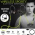 Bluetooth Earphones Wireless Headphones Earbuds Sports Gym for iPhone Samsung  black