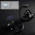 Bluetooth Earphones Wireless Headphones Earbuds Sports Gym for iPhone Samsung  black