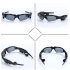 Bluetooth Glasses Stereo Wireless Headphones with Microphone Polarized Sunglasses Noise Cancelling Earphones Black