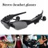 Bluetooth Glasses Stereo Wireless Headphones with Microphone Polarized Sunglasses Noise Cancelling Earphones Yellow