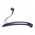 Bluetooth Headset 4 1 In ear Noise Cancelling Wireless Neck  Headphones Support A2DP HSP HFP blue