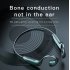 Bluetooth Headset Bone Conduction Wireless Ear mounted Sports Waterproof Headset black
