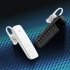 Bluetooth Headset Noise Canceling For Cellphones Wireless Single Ear With Microphone Earpiece For Trucker Driver 828 black boxed