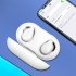 Bluetooth Headset Stereo Bluetooth 5 0 Mini Headset Noise Reduction Stereo Phone call Headphones white