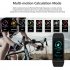 Bluetooth Heart Rate Blood Pressure Sensor Bracelet Life Waterproof Health Sleep Fitness Tracker Smart Watch blue