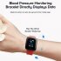 Bluetooth Heart Rate Blood Pressure Smart Watch Fitness Tracker Bracelet purple