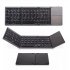 Bluetooth Keyboard Wireless Three folding Mini Keyboard with Touchpad for Tablet Phone Computer white