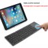Bluetooth Keyboard Wireless Three folding Mini Keyboard with Touchpad for Tablet Phone Computer black