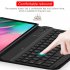 Bluetooth Keyboard for Samsung Galaxy Tab A 10 1inch 2019 SM T510 T515 Colorful Backlit Wireless Keyboard with PU Leather Case  black