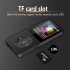 Bluetooth MP3 Music Player Lossless Portable Fm Radio External Ultra thin Student MP3 Recorder Black