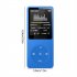 Bluetooth Mp3 Music Player Lossless Portable Fm Radio External Ultra thin Student Mp3 Recorder Royal Blue 4GB