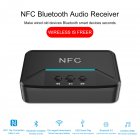 Bluetooth Receiver HiFi Wireless Audio Adapter with DC USB 3.5mm AUX 2 RCA Low Latency for Phone/Home Music System black