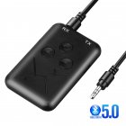 Bluetooth Receiver Transmitter 2-in-1 Stereo Wireless Auxiliary Audio Receiver 3.5mm Jack RCA Adapter black