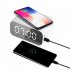 Bluetooth Speaker 15w Wireless Charging Led Alarm Clock Portable Fm Audio Black
