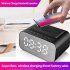 Bluetooth Speaker 15w Wireless Charging Led Alarm Clock Portable Fm Audio Black
