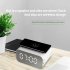 Bluetooth Speaker 15w Wireless Charging Led Alarm Clock Portable Fm Audio Black