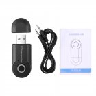 Bluetooth Transmitter 3 5MM Jack Audio Adapter Wireless Bluetooth Stereo for TV Headphones black