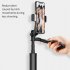 Bluetooth Tripod Selfie Stick Video Stabilizer Selfie Stick Tripod for iPhone Xiaomi Huawei Gimbal black