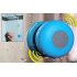 Bluetooth Water Resistant IPX4 Shower Speaker with track  volume and call answering functions comes with a Suction cup and can operate for up to 6 hours 