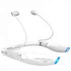 Bluetooth Wireless Earphones Luminous Neckband Running Sport Stereo Noise Cancelling in ear Earbuds white