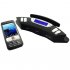 Bluetooth adaptor for vehicle steering wheels   This unit has an FM transmitter plus built in MIC and speakers for handling your phone calls while on the road 