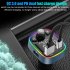 Bluetooth compatible 5 0 Car Wireless Fm Transmitter Adapter Mp3 Hands free Dual Digital Display Fast Charger Pd20w black