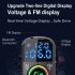 Bluetooth compatible 5 0 Car FM Transmitter Kit Dual Display Pd3 0 qc3 0 Fast Charger Mp3 Player With Atmosphere Lights Handsfree Call blue