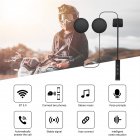 Bluetooth-compatible 5.0 Motorcycle Helmet Headset 3.7v/450ma Battery Remote Wake Up Hands-free Calling Speaker Music Player black