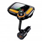 Bluetooth compatible 5 0 Fm Transmitter Car Mp3 Player Color Screen With Lyrics Display Wireless Fm Radio Adapter Qc3 0 Charger black