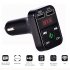 Bluetooth compatible 5 0 Fm Car  Transmitter Wireless Audio Receiver Hands free Calling 2 1a Mp3 Player Dual Usb Fast Charger black