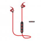 Bluetooth-compatible 5.0 Headset Binaural True Stereo Support Card Mp3 Wireless Sports Hanging Neck Magnetic Earplugs Headphone red