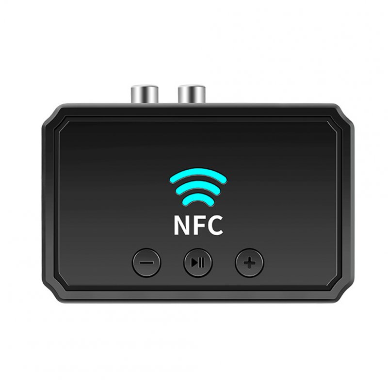 Bluetooth-compatible Audio Receiver Nfc Wireless Speaker With 2 RCA 3.5mm Aux Smart Playback Audio Adapter black