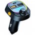 Bluetooth compatible Fm Transmitter Dual Usb Car Charger Multi function Mp3 Player Radio Colorful Atmosphere Light C28 black