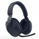 Bluetooth-compatible Headset Stereo Music External Folding Wireless Gaming Headphones With Microphone navy blue
