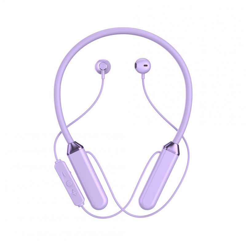 Bluetooth-compatible Headset Dual Large-capacity Battery Low-latency Stereo Bass Gaming Sports Earphones [Purple]