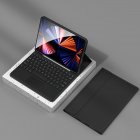 Bluetooth compatible Keyboard with Protective Leather Case Set for iPad Pro11 Air5 10 9 Inch 11 Inch Black