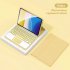Bluetooth compatible Keyboard with Protective Leather Case Set for iPad Pro11 Air5 10 9 Inch 11 Inch Yellow