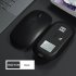 Bluetooth compatible Mouse Dual Mode Silent Rechargeable Portable Wireless Mouse For Mobile Phone Office Tablet black Single mode battery