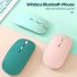 Bluetooth compatible Mouse Dual Mode Silent Rechargeable Portable Wireless Mouse For Mobile Phone Office Tablet black Single mode battery