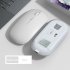 Bluetooth compatible Mouse Dual Mode Silent Rechargeable Portable Wireless Mouse For Mobile Phone Office Tablet White Single mode battery