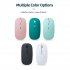Bluetooth compatible Mouse Dual Mode Silent Rechargeable Portable Wireless Mouse For Mobile Phone Office Tablet White Single mode battery