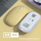 Bluetooth compatible Mouse Dual Mode Silent Rechargeable Portable Wireless Mouse For Mobile Phone Office Tablet yellow Dual mode charging