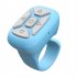 Bluetooth compatible Remote Control Video Page Turner Mobile Phone Camera Shutter Fingertip Controller blue