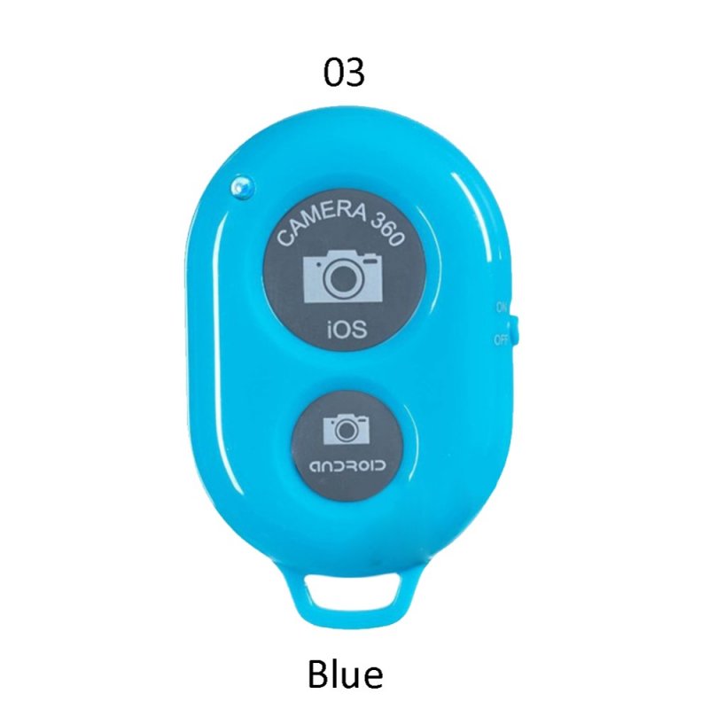 Bluetooth-compatible  Selfie  Controller Wireless Remote Control Button Self-timer Camera Stick Blue