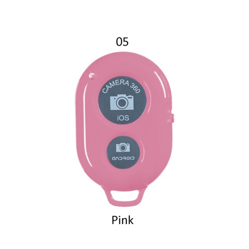 Bluetooth-compatible  Selfie  Controller Wireless Remote Control Button Self-timer Camera Stick Pink