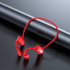 Bluetooth-compatible  Earphones Bone Conduction Headphones Bl09 Ear-mounted Music Wireless Sports Stereo Earplugs Headset Red_Packing box