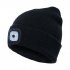 Bluetooth compatible Headphone  Hat Led Light Outdoor Traveling Luminous Knitted Hat Black