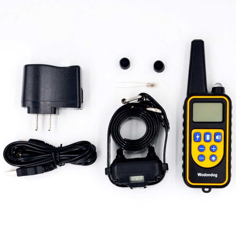 1000m Pet Dog Electric Shock Training Collar IP7 Depth Waterproof Remote Control Dog Device Anti Barking Device-NA15